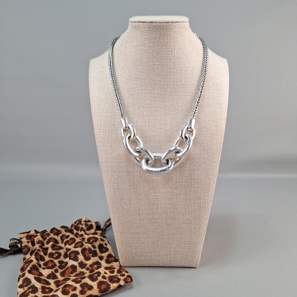 Brighton Silver Chunky Chain-Link Necklace 18.5 Inches